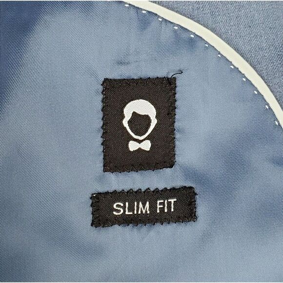 New The Groomsman Suit Modern Fit 42 Regular Light Blue Blazer Suit Jacket - Picture 6 of 9